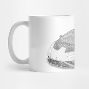 Lamborghini Huracan Sto - Grayscale version typographic art Mug